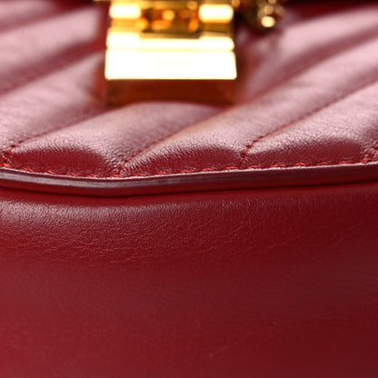 Chloe Calfskin Quilted Mini Drew Bijou Shoulder Bag Red 14 of 22