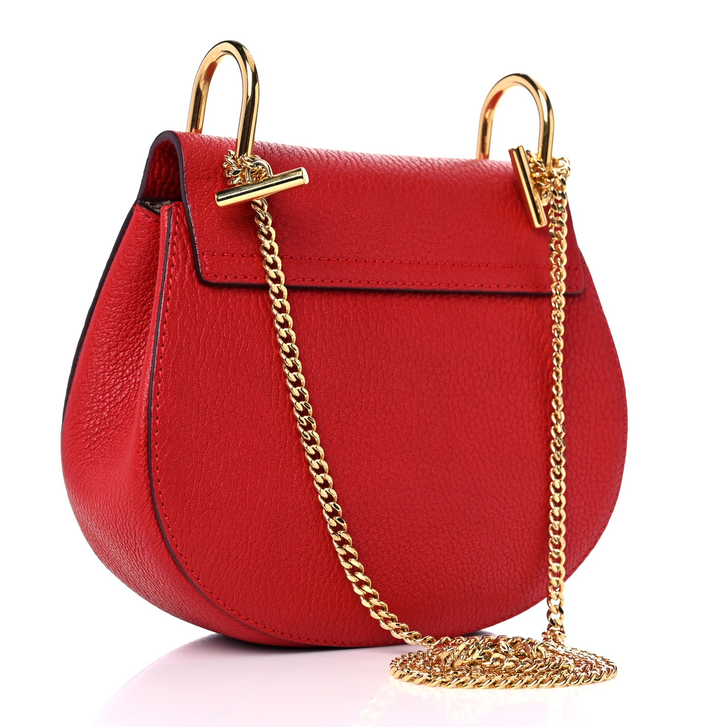 Grained Lambskin Mini Drew Shoulder Bag Plaid Red