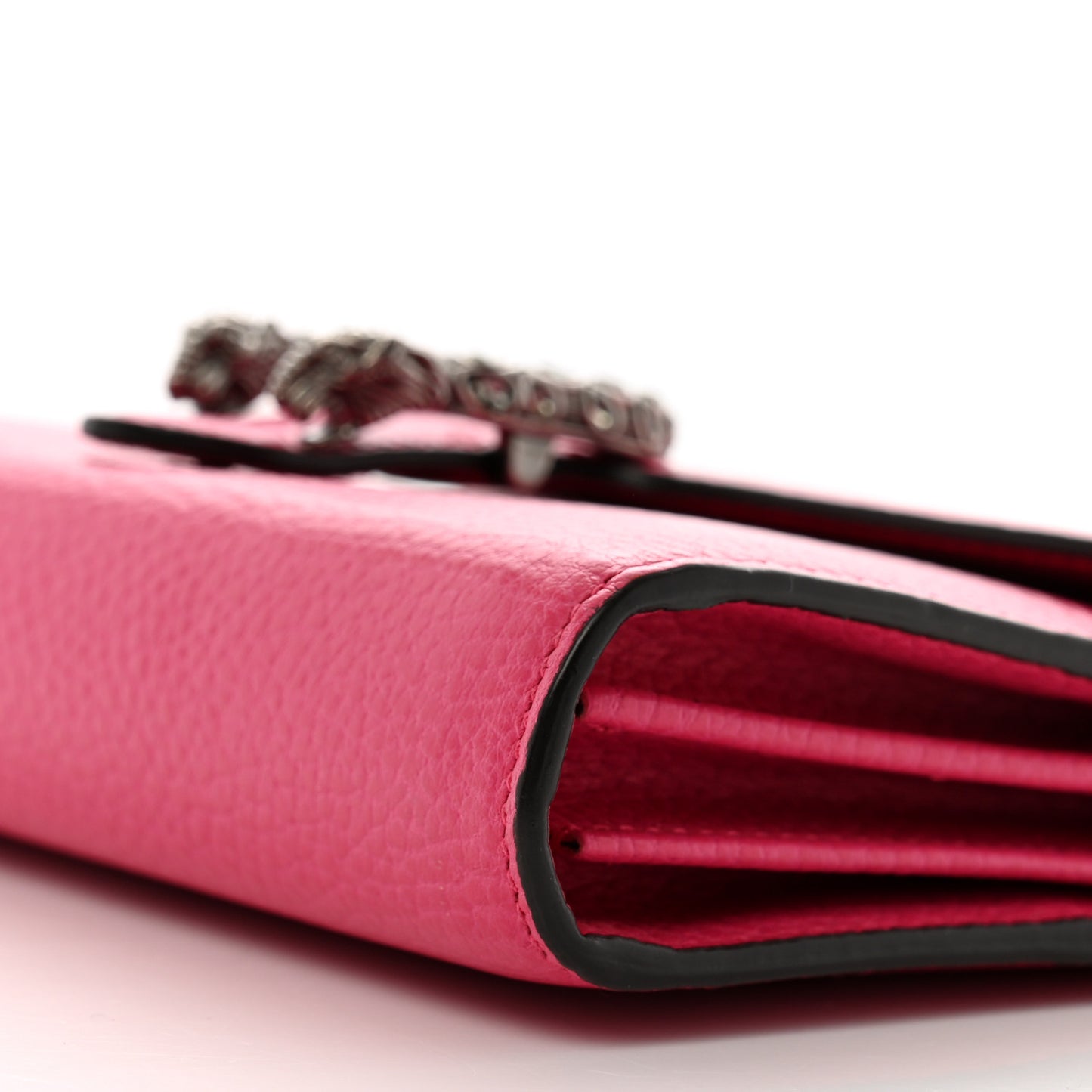 Dollar Calfskin Crystal Mini Dionysus Chain Wallet Box Pink