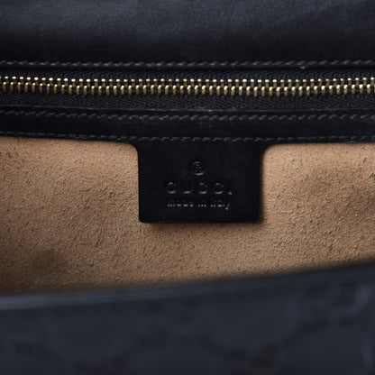 Gucci Guccissima Medium Padlock Shoulder Bag Black 7 of 17