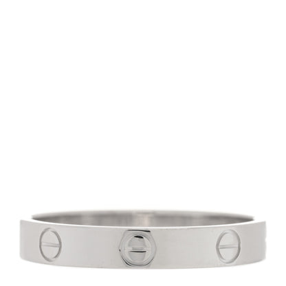 Cartier 18K White Gold 3.5mm LOVE Wedding Band Ring 61 9.5 3 of 4