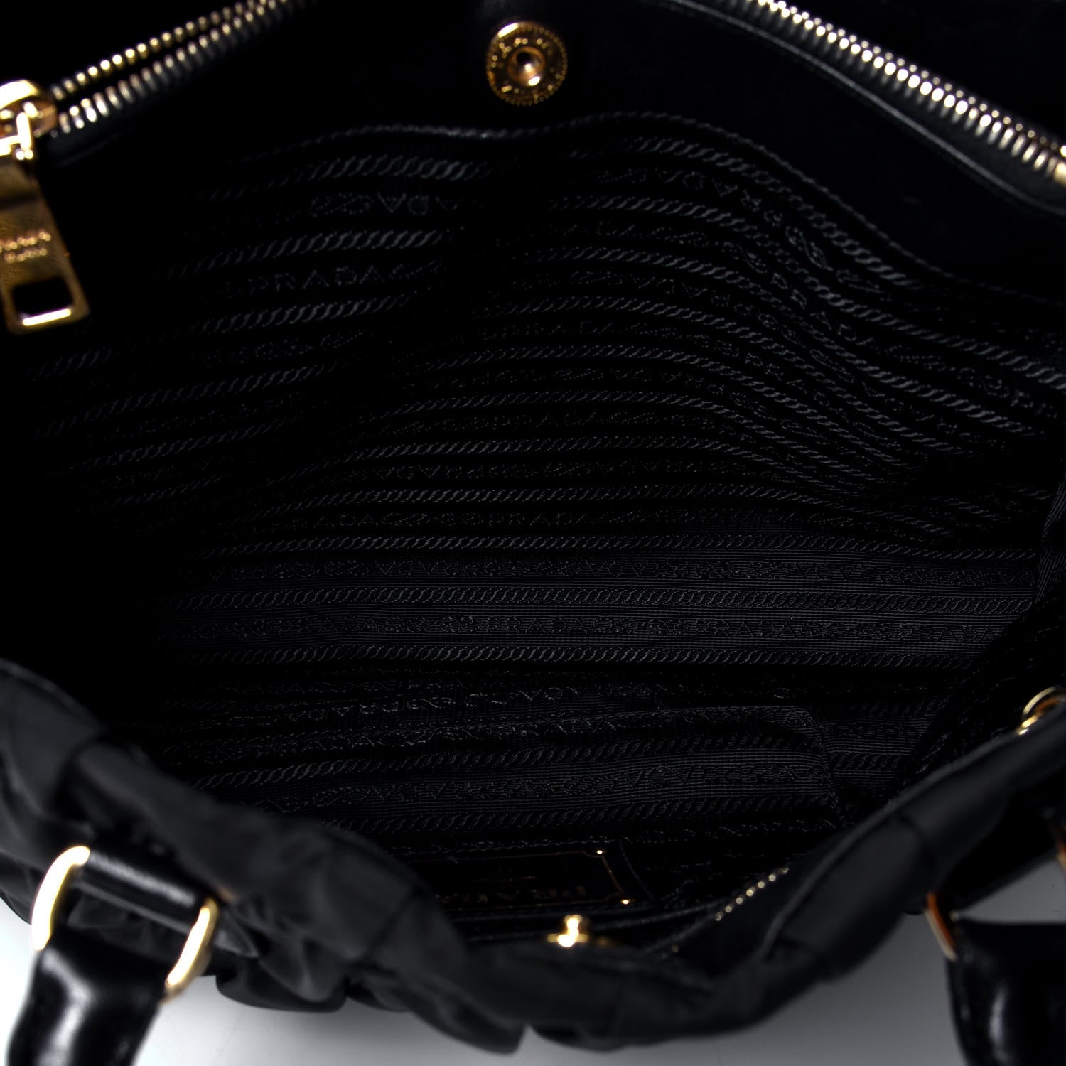 Prada Tessuto Nylon Gaufre Tote Black 4 of 4
