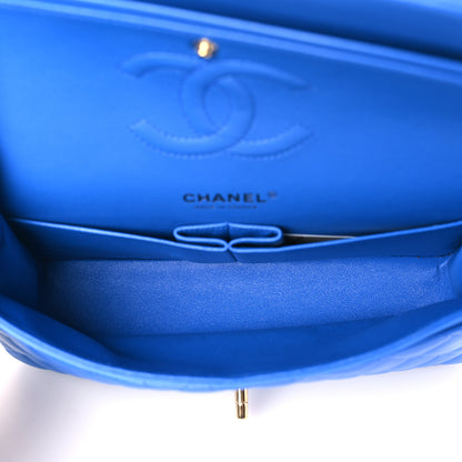 Chanel Lambskin Quilted Medium Double Flap Blue 5 of 9