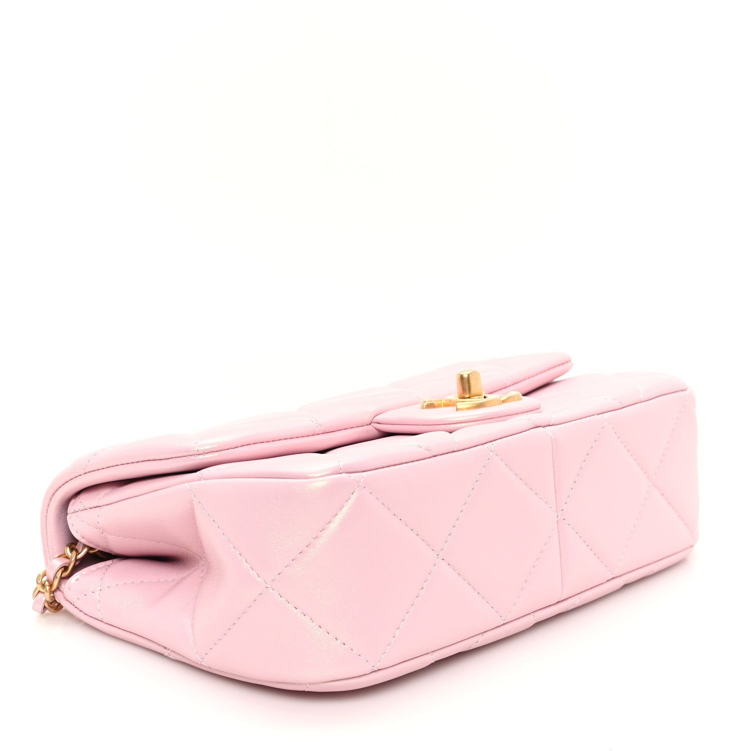 Chanel Pearly Lambskin Pearl Quilted Small Flap Pink 4 of 11