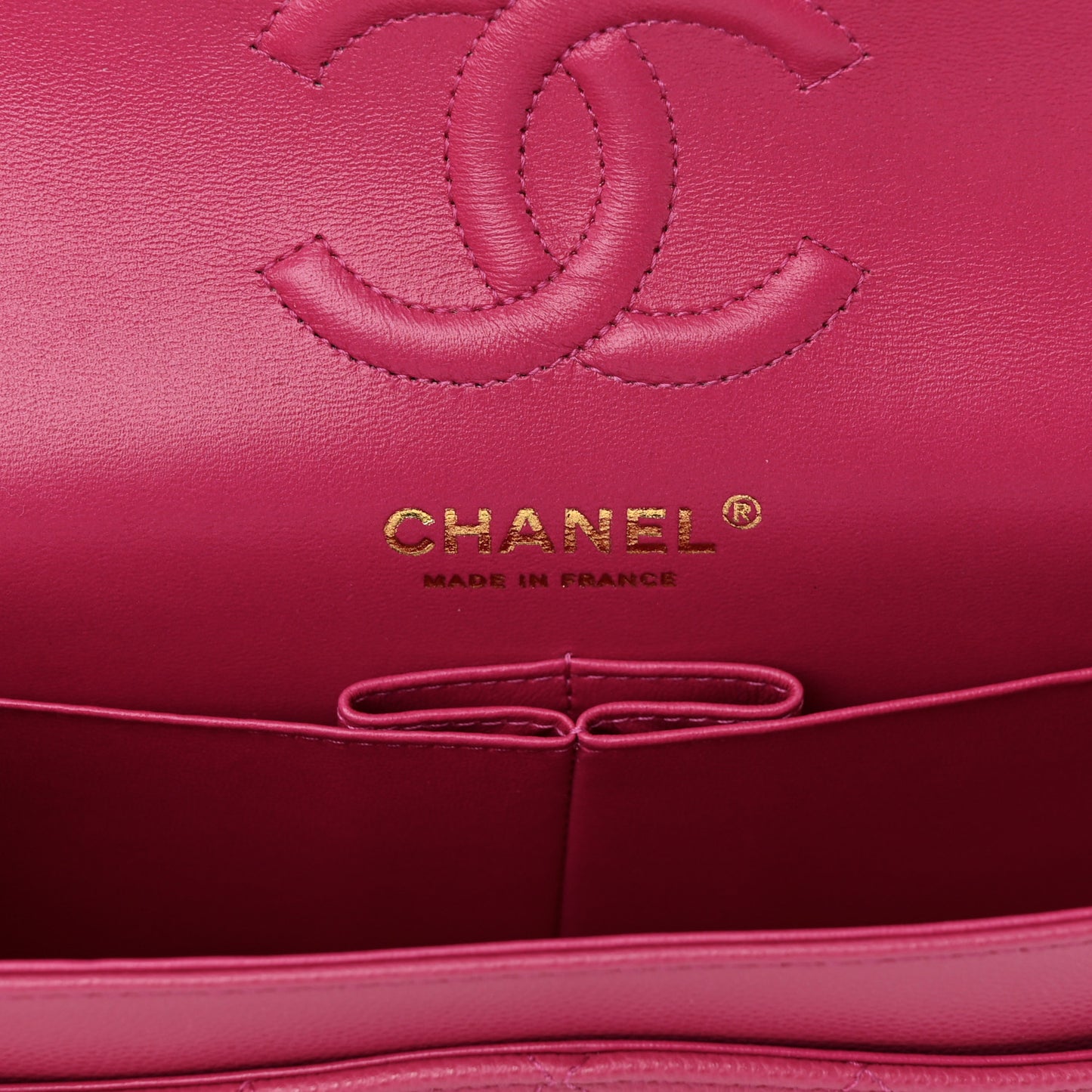 Caviar Quilted Small Double Flap Dark Pink