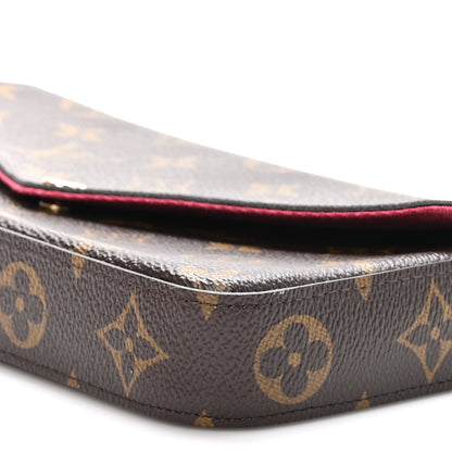 Louis Vuitton Monogram Pochette Felicie Chain Wallet Fuchsia 11 of 12