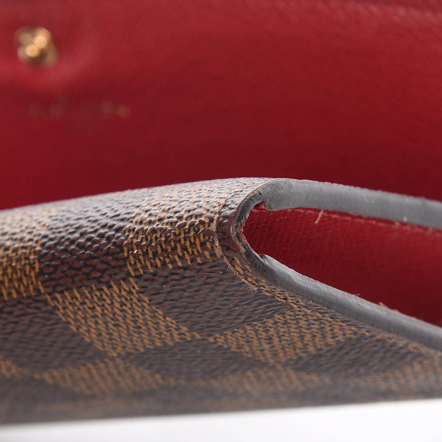 Louis Vuitton Damier Ebene Emilie Wallet Red 12 of 16