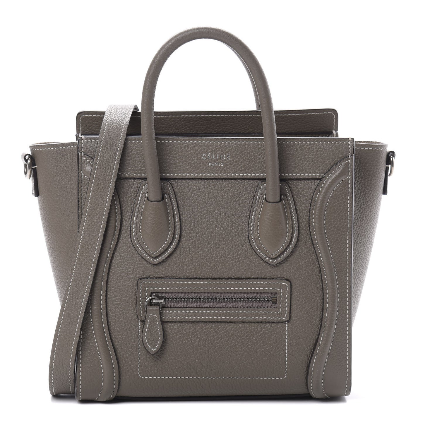 Drummed Calfskin Nano Luggage Souris