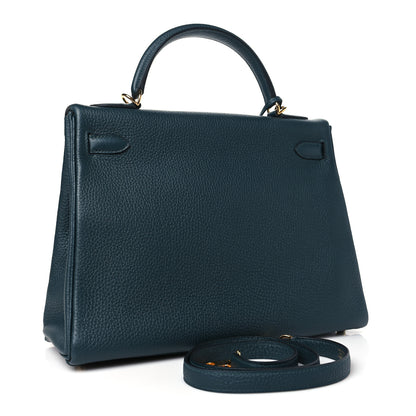 Hermes Togo Kelly Retourne 32 Vert Cypress 3 of 11