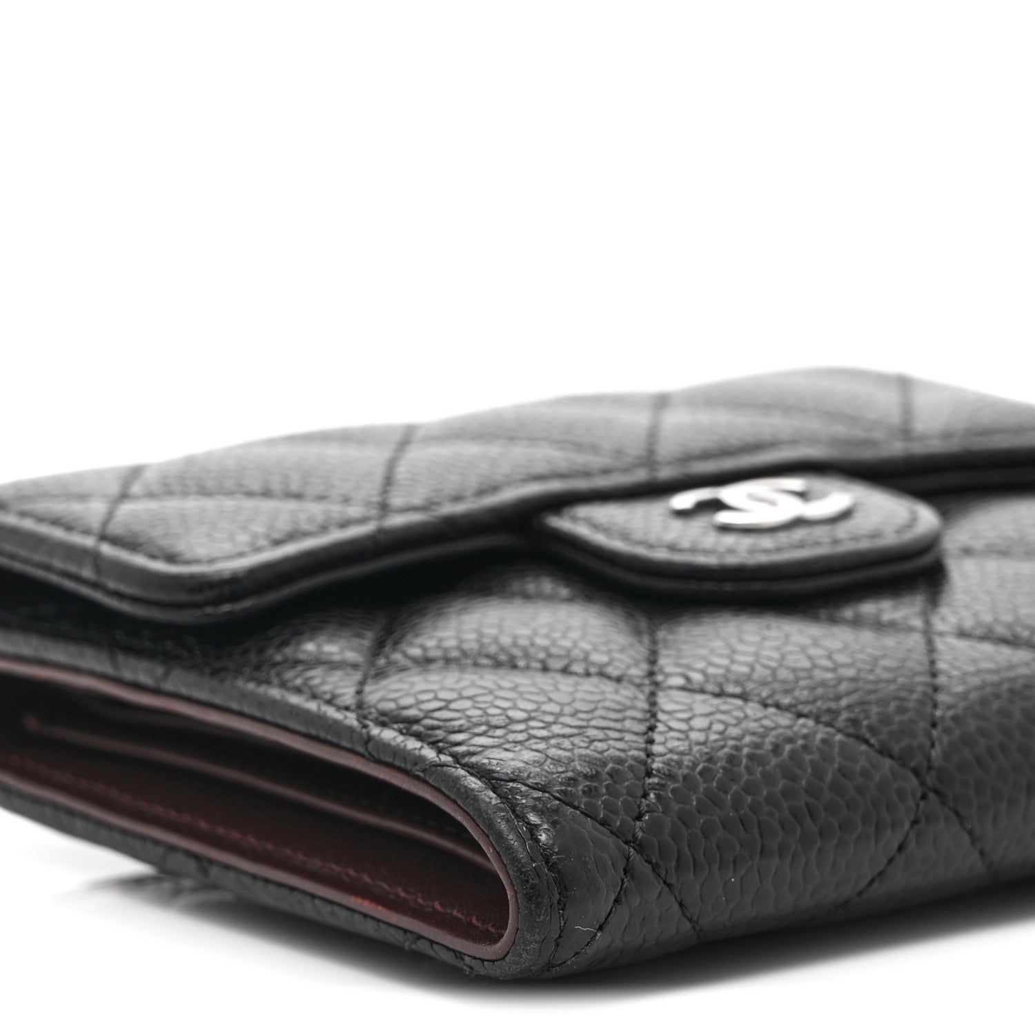 Chanel Caviar Quilted Compact Flap Wallet Black 9 of 11