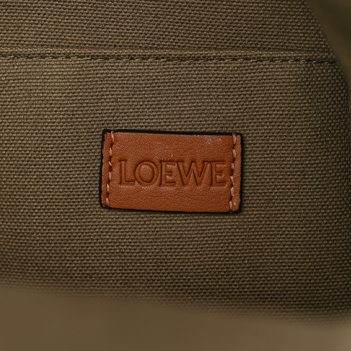 Jacquard Anagram Calfskin Round Backpack Khaki Green