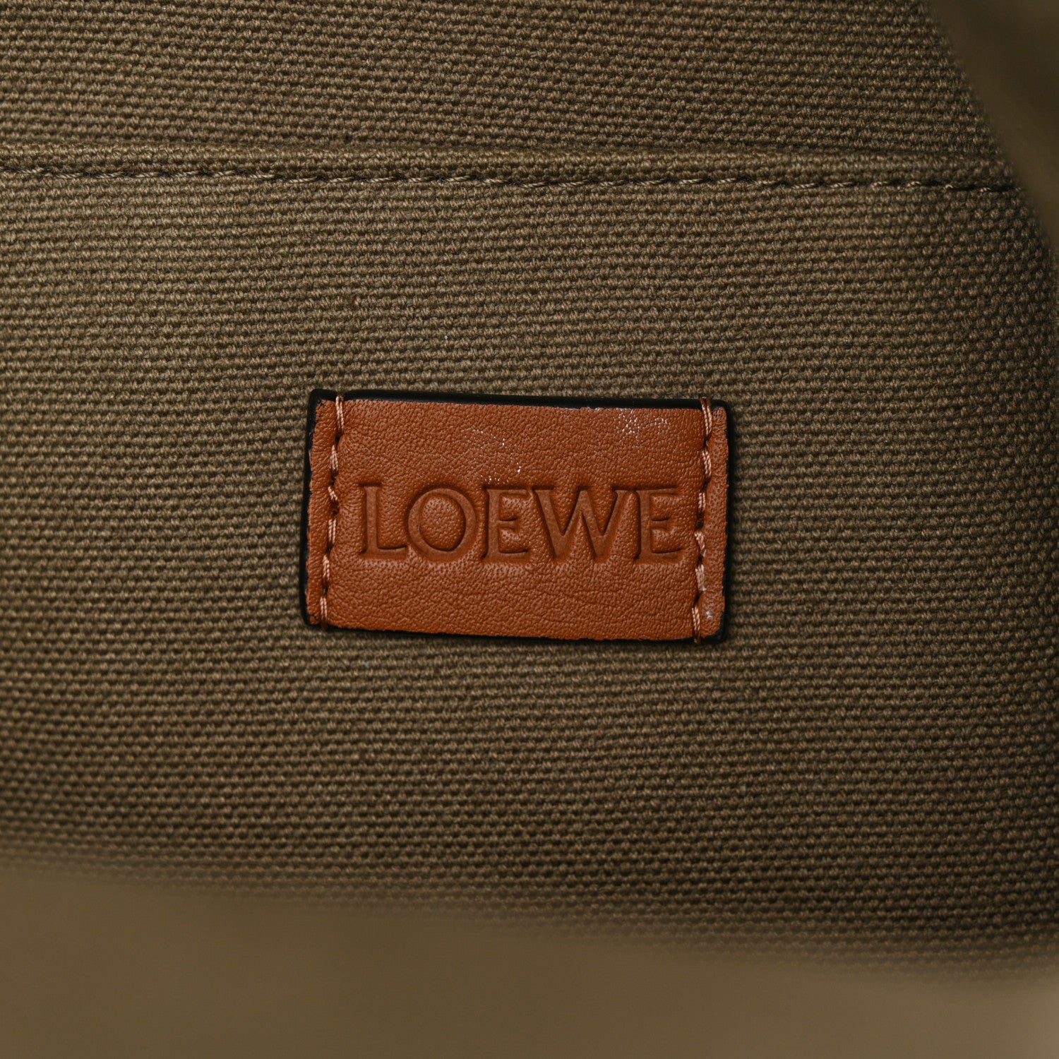 Loewe Jacquard Anagram Calfskin Round Backpack Khaki Green 6 of 10