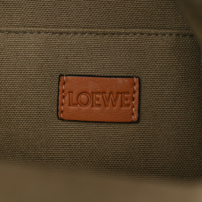 Loewe Jacquard Anagram Calfskin Round Backpack Khaki Green 6 of 10