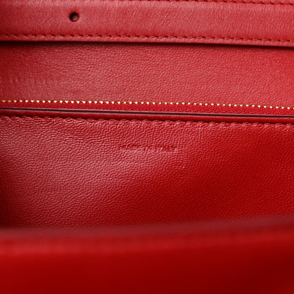 Celine Box Calfskin Medium Classic Box Flap Bag Red 6 of 12