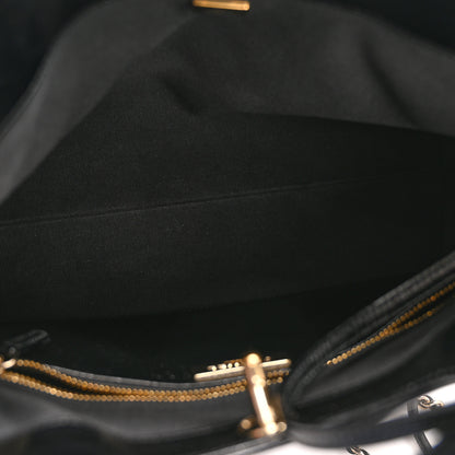 Chanel Shiny Crumpled Calfskin Quilted Small 31 Shopping Bag Black 5 of 14