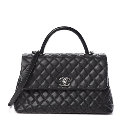 Chanel Caviar Quilted Medium Coco Handle Flap Black 1 of 12