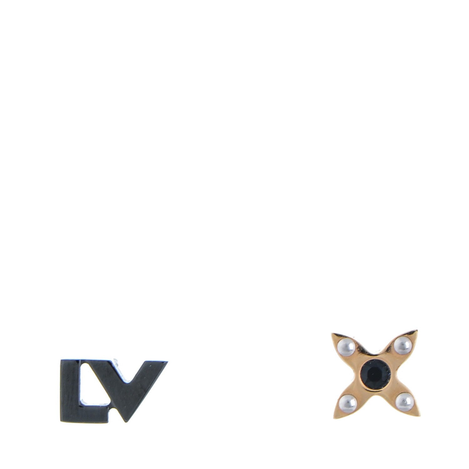 Louis Vuitton Swarovski Crystal Love Letter Timeless Ear Stud Earrings 1 of 4