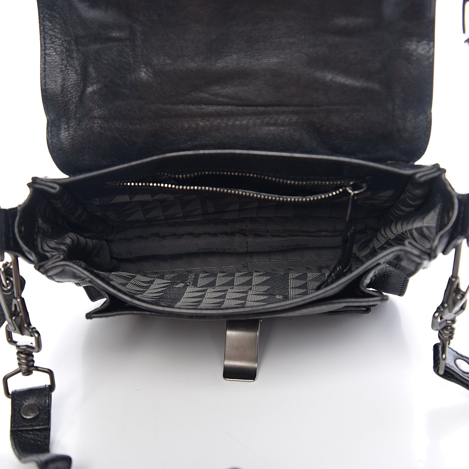 Proenza Schouler Lambskin Fringe PS1 Crossbody Pouch Black 4 of 8