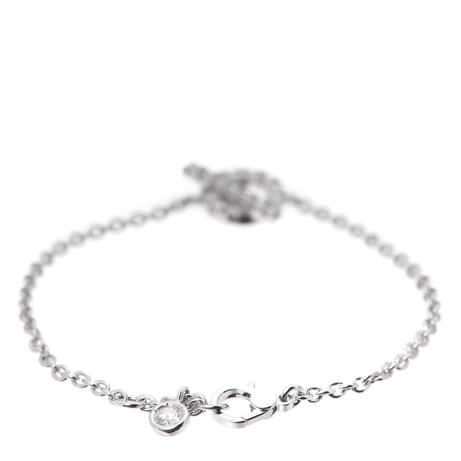 Hermes 18K White Gold Diamond Finesse Bracelet XS 3 of 6