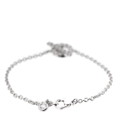 Hermes 18K White Gold Diamond Finesse Bracelet XS 3 of 6