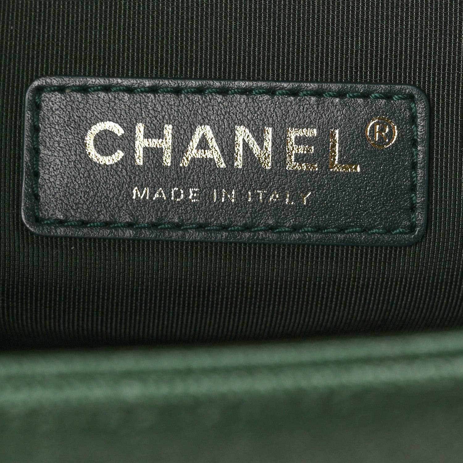 Chanel Caviar Quilted Medium Boy Flap Dark Green 6 of 10