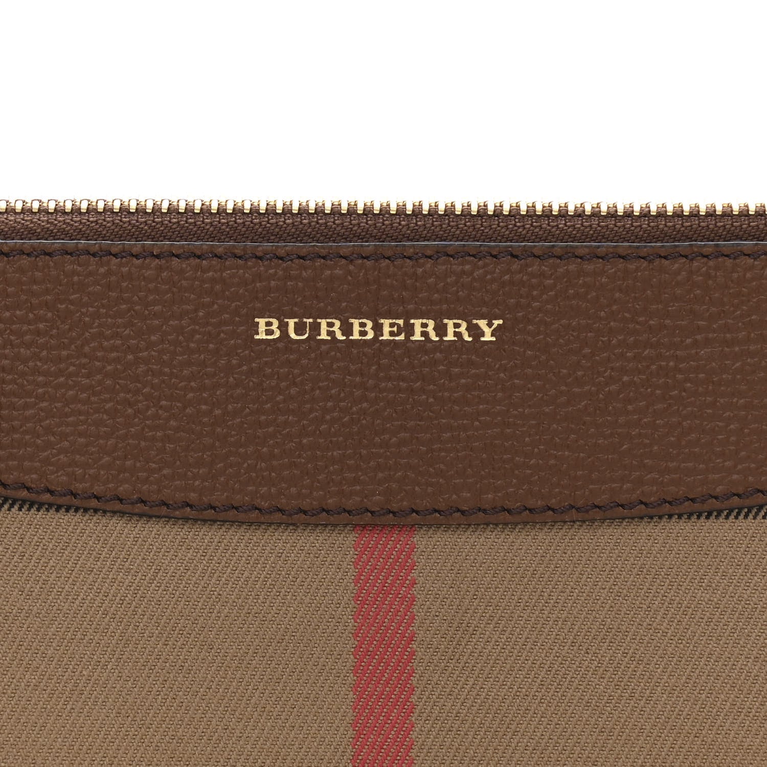 Burberry House Check Derby Peyton Crossbody Clutch Bag Tan 8 of 10