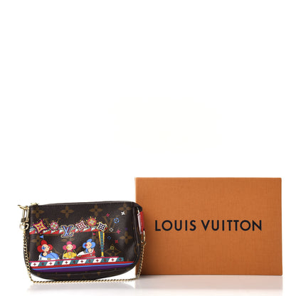 Louis Vuitton Monogram 2020 Christmas Animation Bumper Cars Mini Pochette Accessories Coquelicot 10 of 10