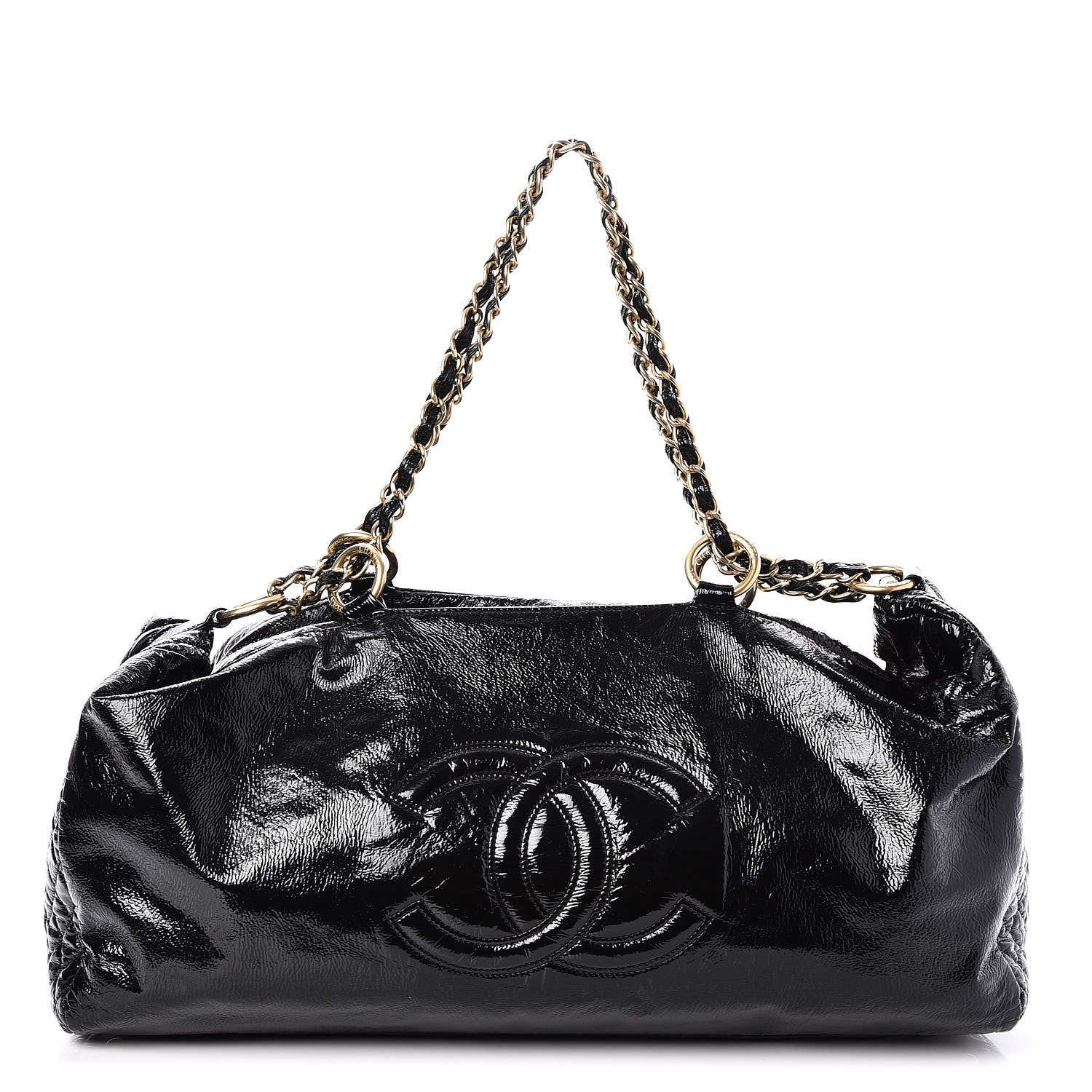 Chanel Vinyl XXL Rock and Chain Bowler Black 1 of 7