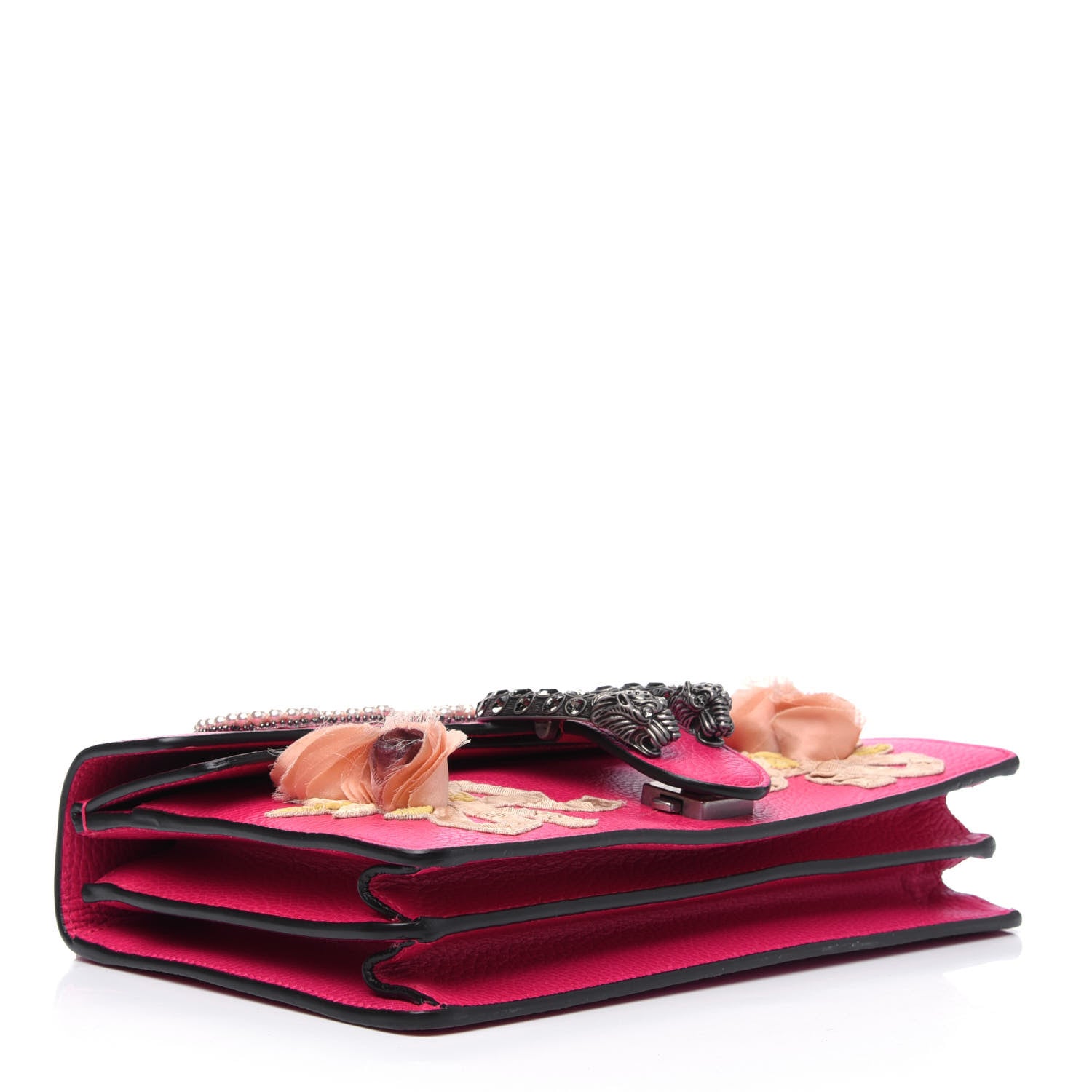 Gucci Pebbled Calfskin Embellished Guccify Small Dionysus Shoulder Bag Rosa 4 of 4