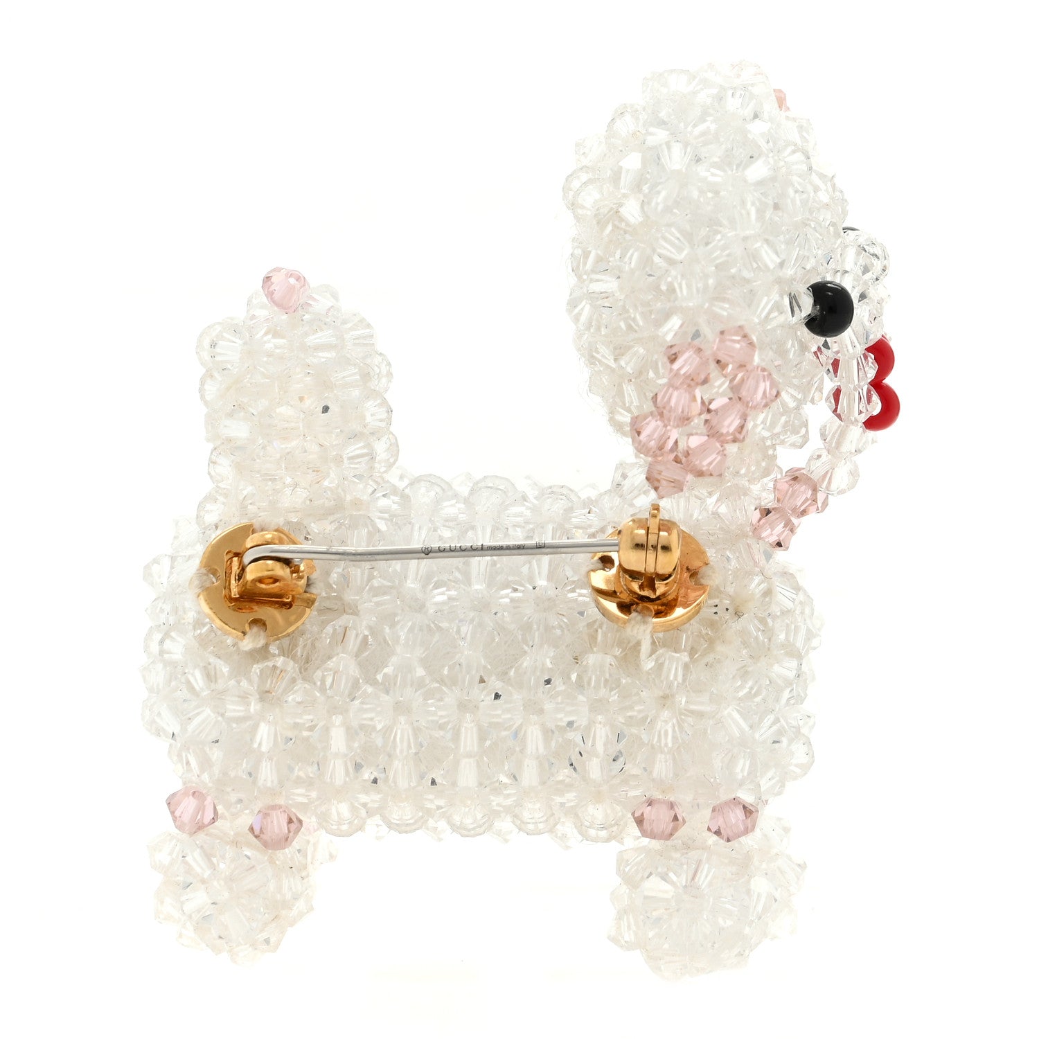 Gucci Beaded Dog Brooch White 3 of 4
