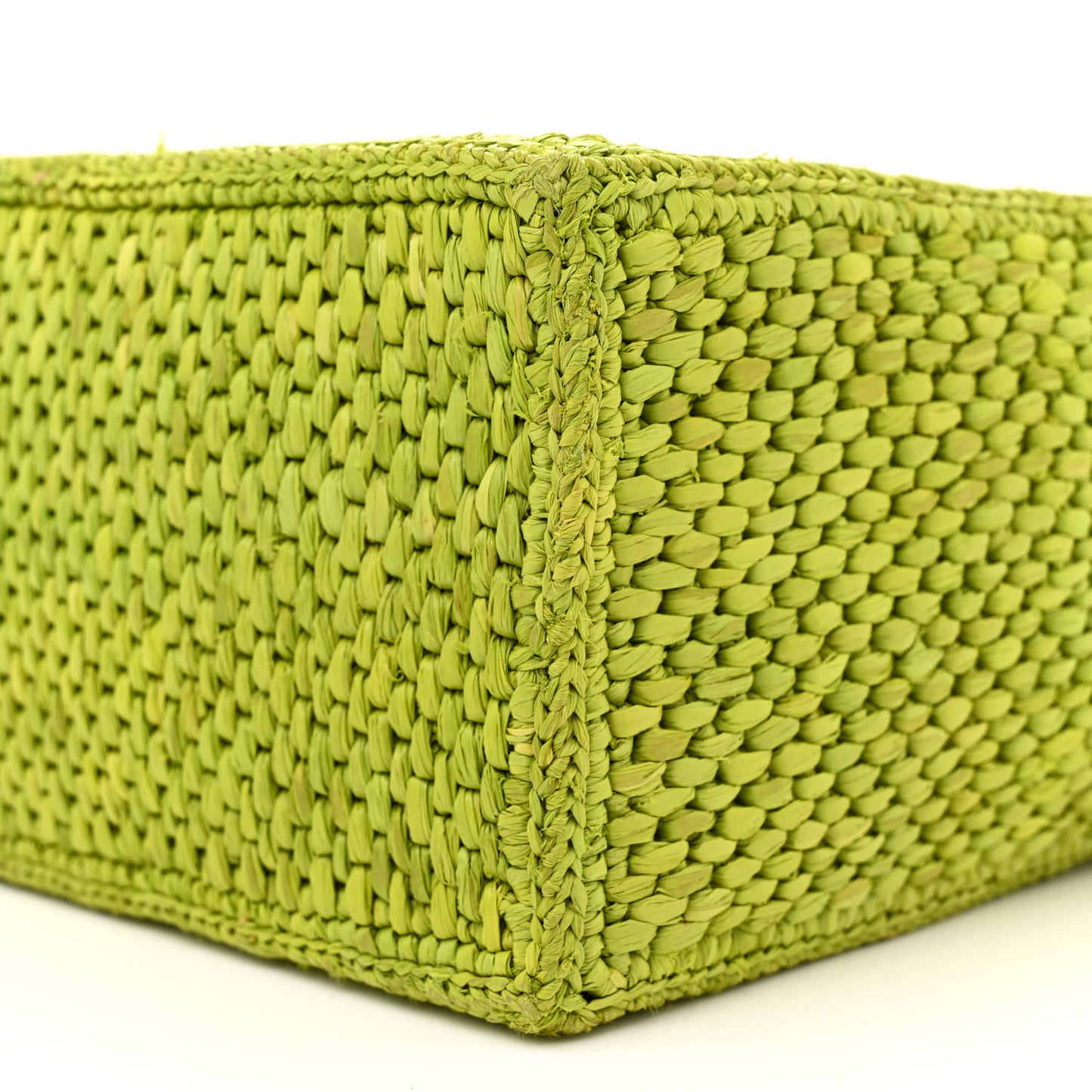 X PAULA'S IBIZA Raffia Font Tote Meadow Green
