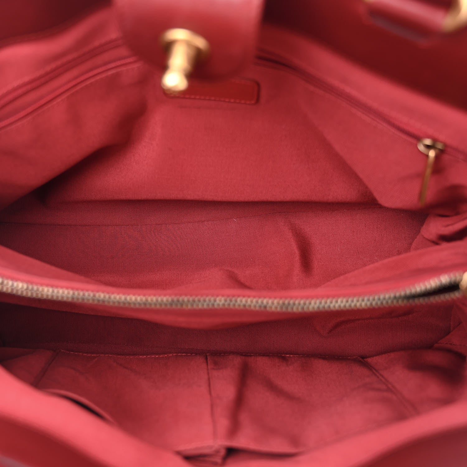 Chanel Lambskin Quilted Boy Shopping Tote Dark Red 5 of 11
