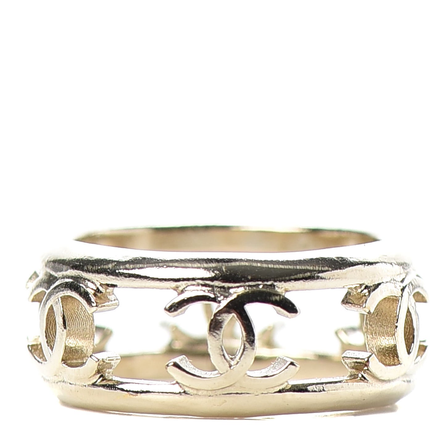 Metal Chain CC Ring 6 Golden