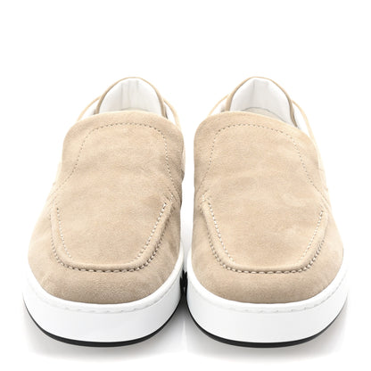 Hermes Suede Goatskin Kiddy Slip On Sneakers 38.5 Beige Esquisse 3 of 10