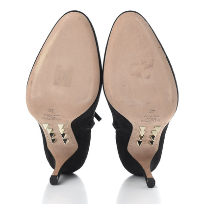 Valentino Garavani Suede Killer Stud Ankle Boots 40 Black 5 of 9