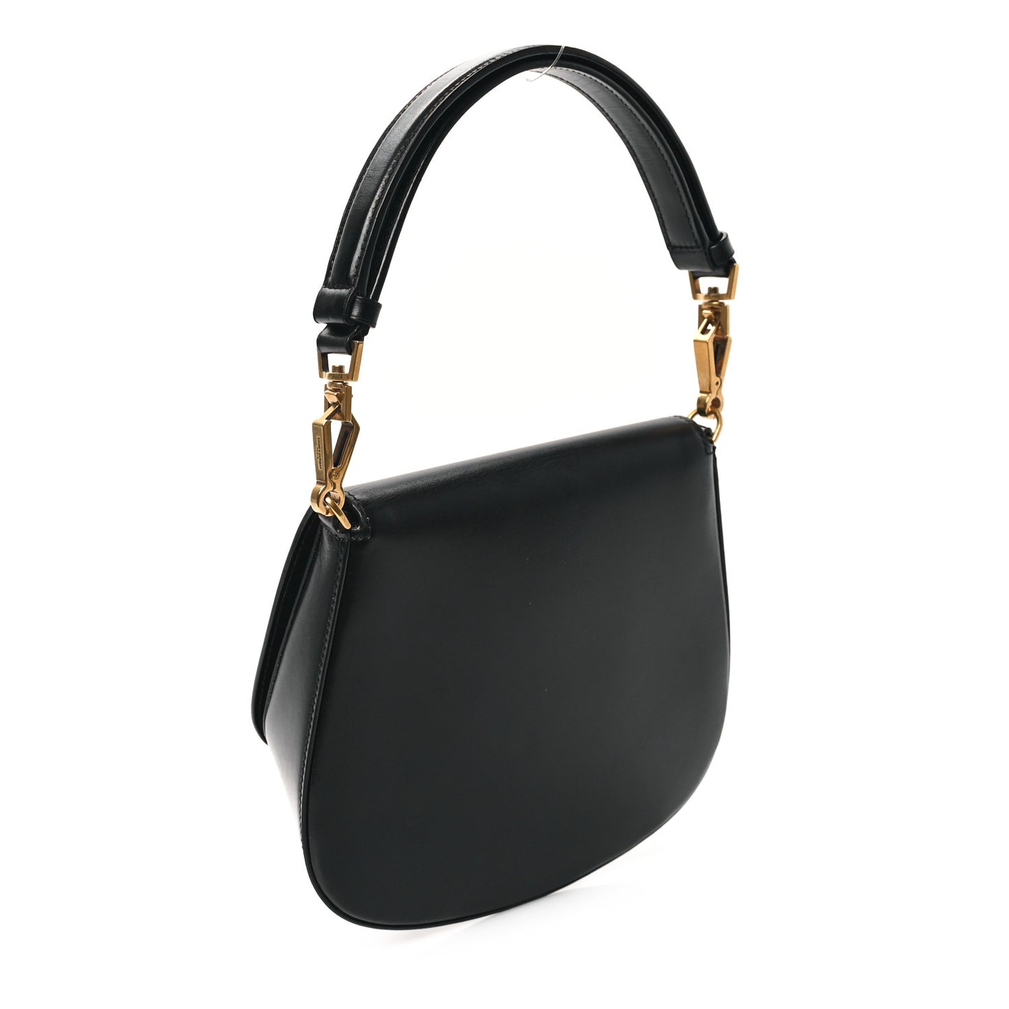 Box Calfskin Mini Voltaire Top Handle Bag Black