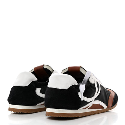 Loewe Nylon Suede Flow Runners Sneakers 38 Black Brown 4 of 9
