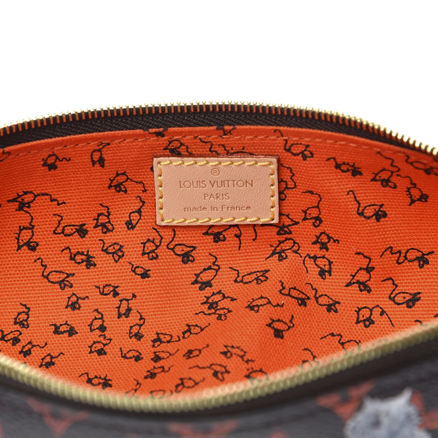 Louis Vuitton Catogram Elizabeth Pouch Orange Marron 6 of 10