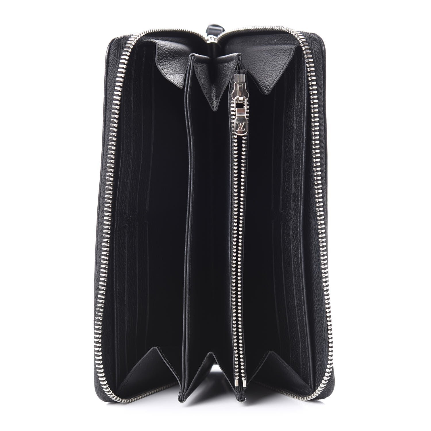 Louis Vuitton Calfskin Zippy Lockme Wallet Black 5 of 8