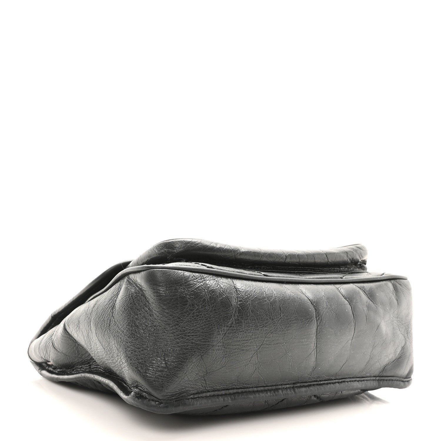 Saint Laurent Crinkled Calfskin Matelasse Monogram Medium Niki Chain Satchel Storm 4 of 10