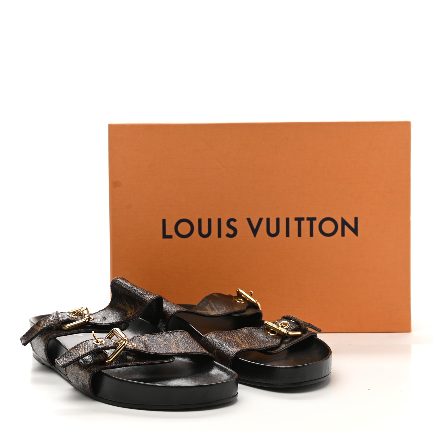 Monogram Bom Dia Mule Sandals 39 Black