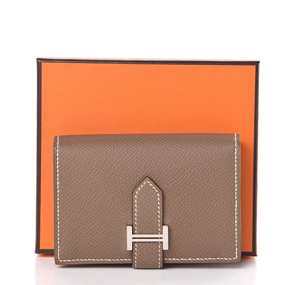 Hermes Epsom Bearn Card Holder Wallet Etoupe 7 of 7