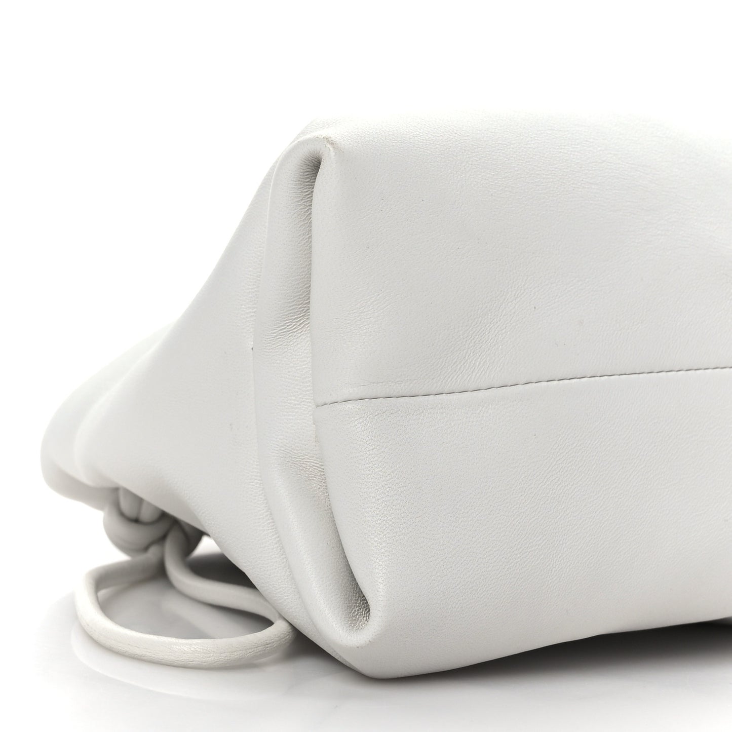 Lambskin BV Trine Clutch Bianco