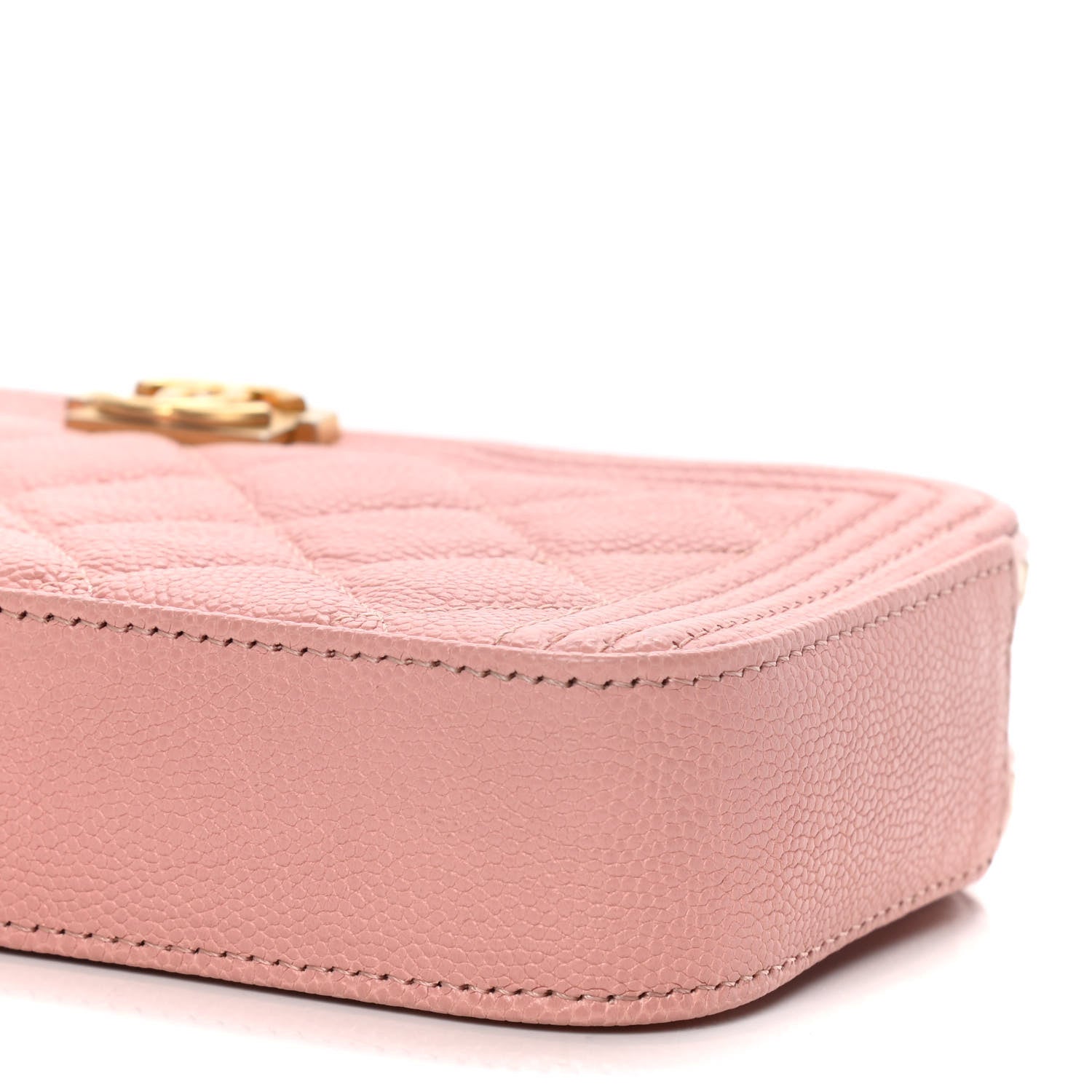 Chanel Caviar Quilted Small Boy Clutch With Chain Pink 10 of 14