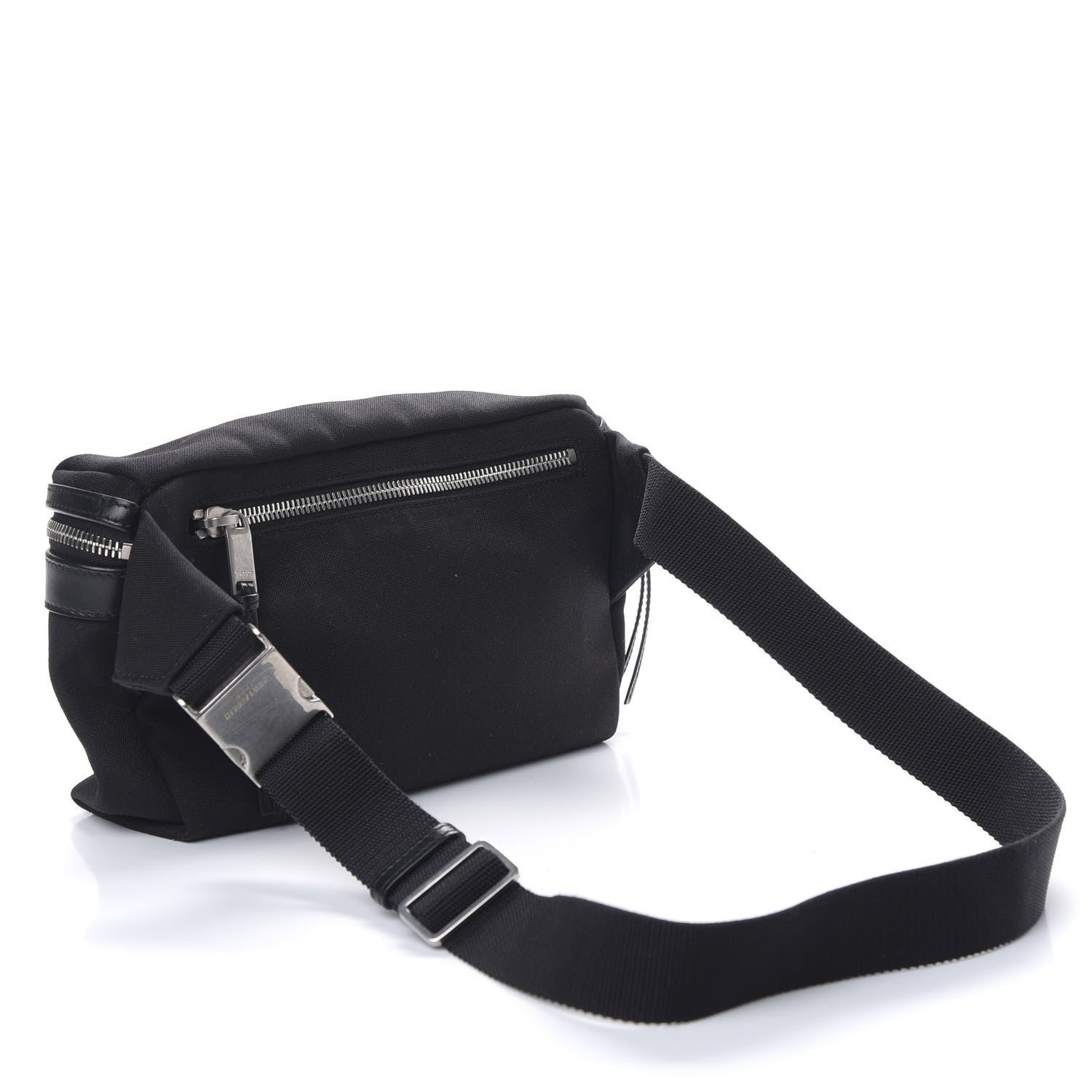 Saint Laurent Canvas Calfskin City Belt Bag Black 2 of 8