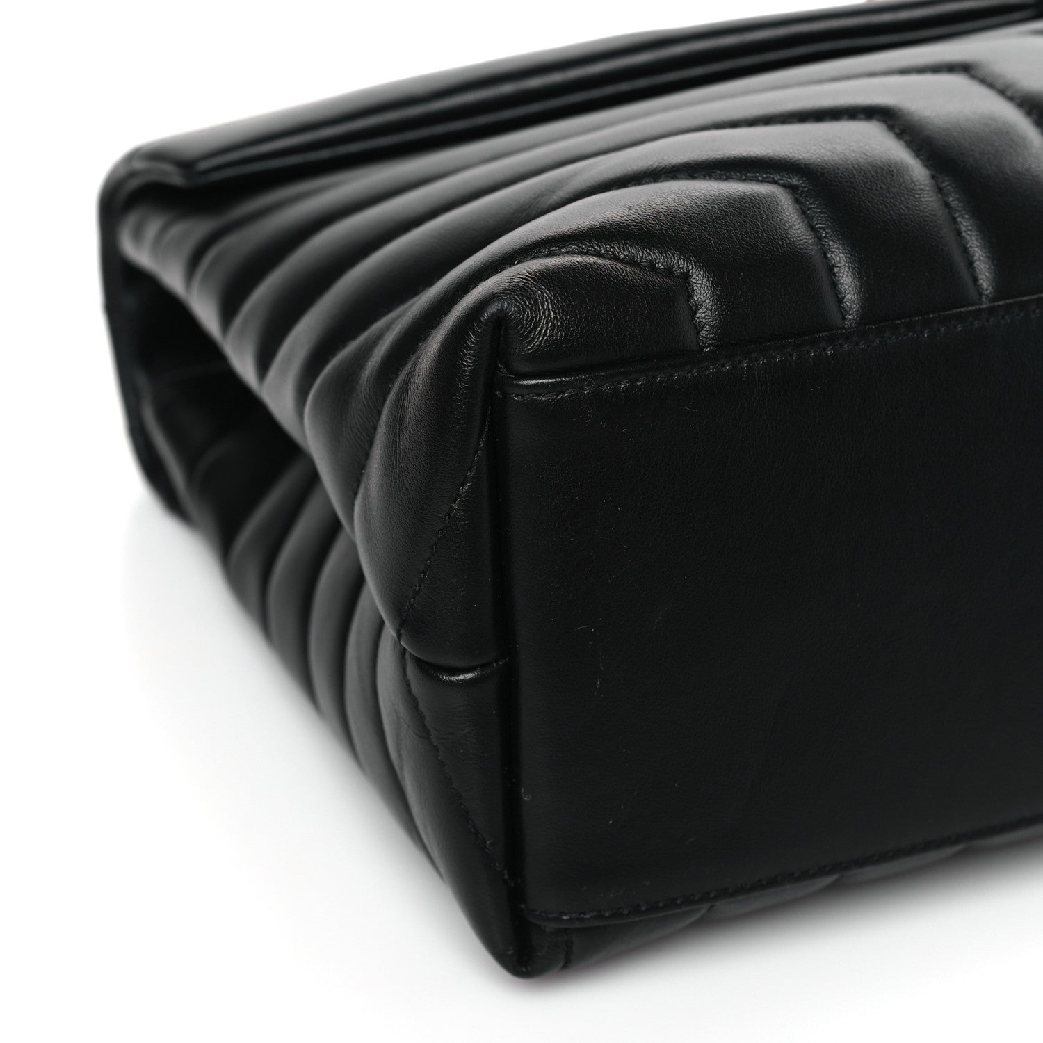 Saint Laurent Calfskin Y Quilted Monogram Medium Loulou Chain Satchel Black 7 of 8