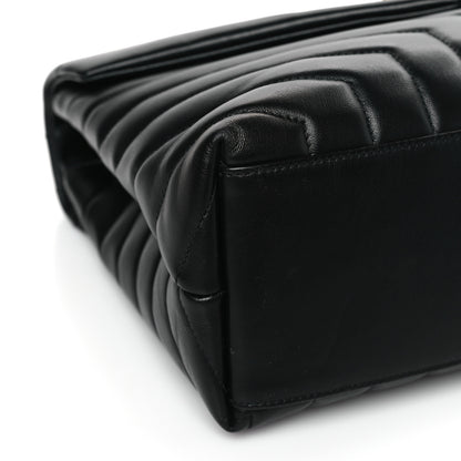 Saint Laurent Calfskin Y Quilted Monogram Medium Loulou Chain Satchel Black 7 of 8