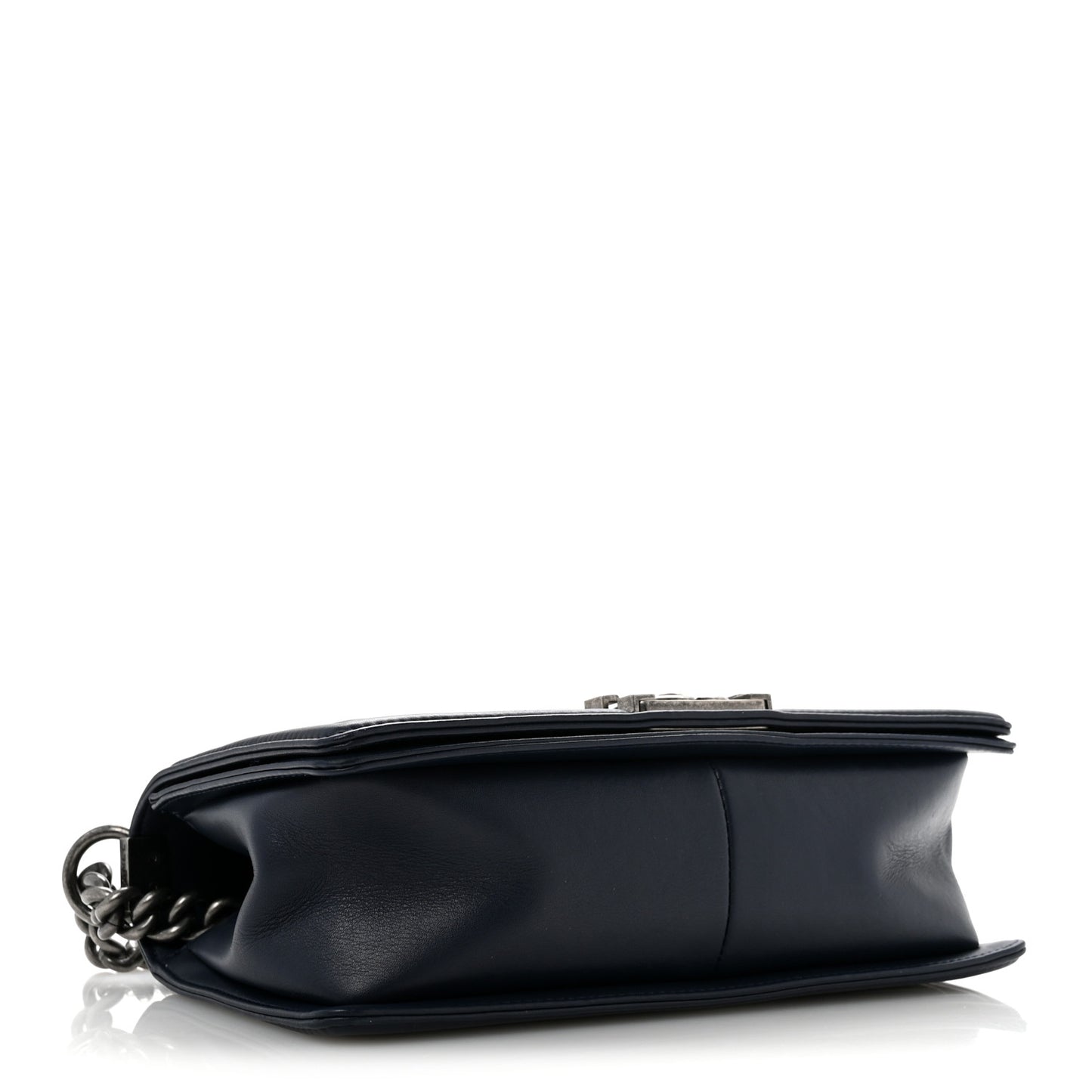 Calfskin Quilted Medium Boy Flap Navy