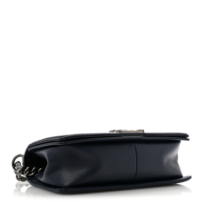 Chanel Calfskin Quilted Medium Boy Flap Navy 4 of 12