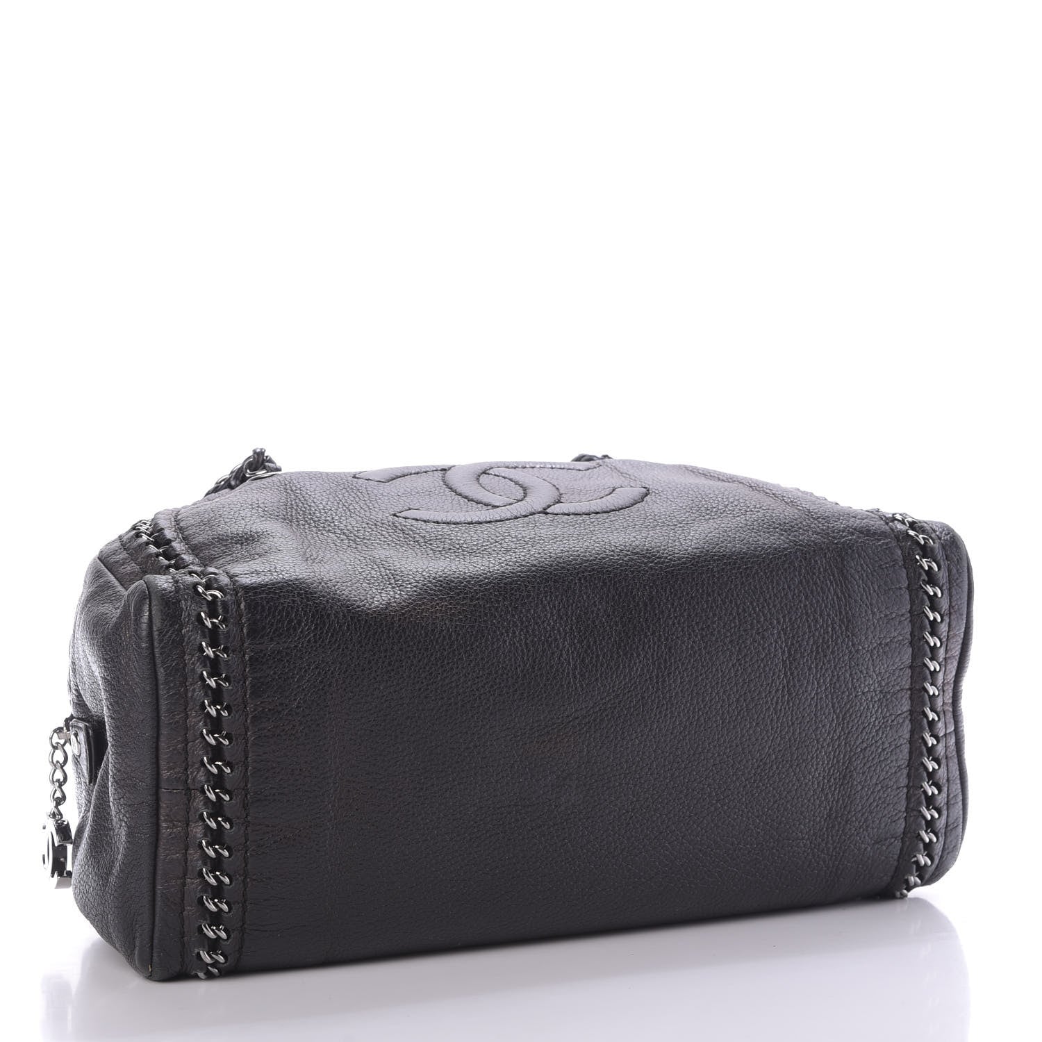 Chanel Goatskin Medium Luxe Ligne Bowler Black 4 of 9